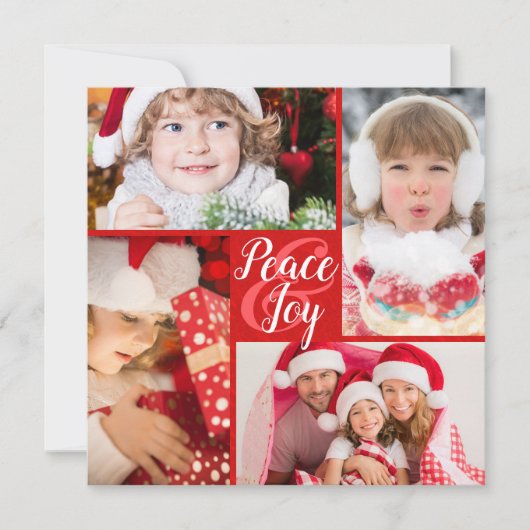 Vrede en vreugde Kerstmis of Nieuwjaarsgroet Feestdagenkaart (Voorkant)