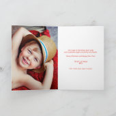 Vrede en vreugde Kleurrijke Cartoon Kerstboom Kind Feestdagen Kaart (Binnen)