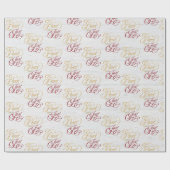 Vrede en vreugde over gewitwasd hout cadeaupapier (Vlak)