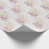 Vrede en vreugde over gewitwasd hout cadeaupapier (Hoek)