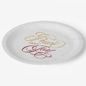 Vrede en vreugde over gewitwasd hout papieren bordje (Gekanteld)