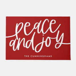 Vrede en vreugde rode kerstvakantie deurmat