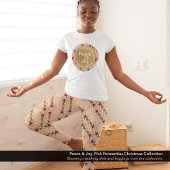 Vrede en Vreugde Roze en Gouden Kerstmis T-shirt