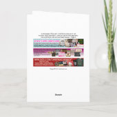 Vrede en vreugde Schattigee Zebra Red Bow Sparkle  Feestdagen Kaart (Achterkant)