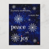 Vrede en Vreugde Sterrennacht Kerstwensen Feestdagenkaart (Voorkant)