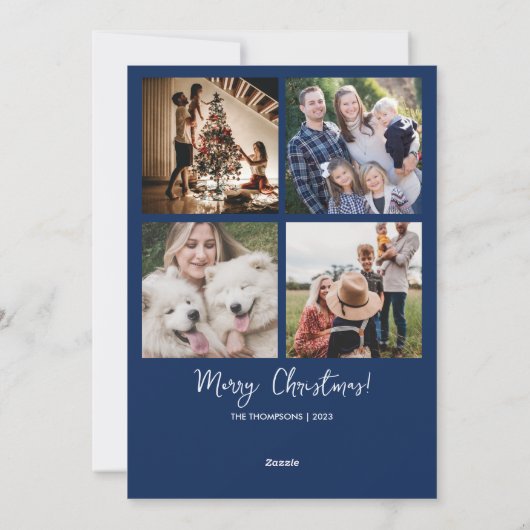 Vrede en Vreugde Sterrennacht Kerstwensen Foto Feestdagenkaart (Achterkant)