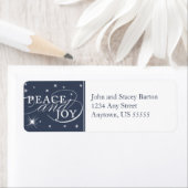 Vrede en Vreugde Vakantie Retour Adres Label (Insitu)