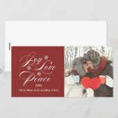 VREDE EN VREUGDE | VAKANTIEFOTOKAART FEESTDAGENKAART (Voorkant / Achterkant)