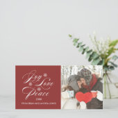 VREDE EN VREUGDE | VAKANTIEFOTOKAART FEESTDAGENKAART (Staand voorkant)