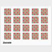Vrede en vreugde vierkante sticker (Vel)
