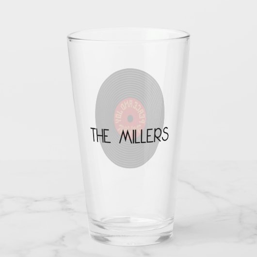 Vrede en vreugde vinyl record ontwerp glas (Achterkant)