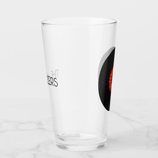 Vrede en vreugde vinyl record ontwerp glas (Rechts)