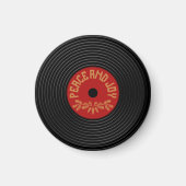 Vrede en vreugde vinyl record ontwerp magneet (Voorkant)