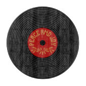 Vrede en vreugde vinyl record ontwerp snijplank (Voorkant)