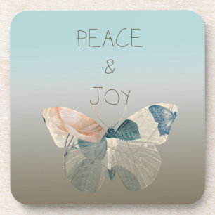 Vrede en Vreugde Vlinder Bier Onderzetter