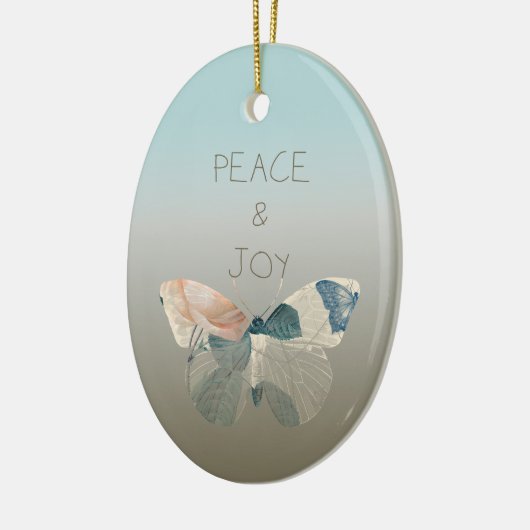 Vrede en Vreugde Vlinder Keramisch Ornament (Links)
