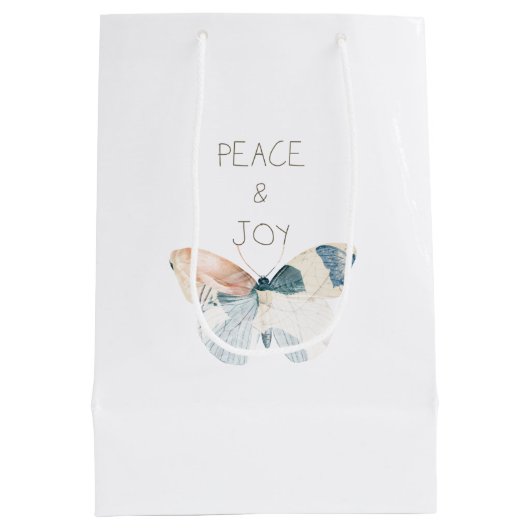 Vrede en Vreugde Vlinder Medium Cadeauzakje (Achterkant)