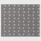 Vrede en Vreugde Witte Duiven Met Sneeuwvlokken Cadeaupapier (Vlak)