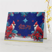 Vrede en vreugde Zegeningen deze kerst Kaart (Gele Bloem)