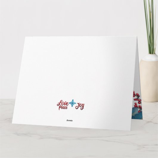 Vrede en vreugde Zegeningen deze kerst Kaart (Achterkant)