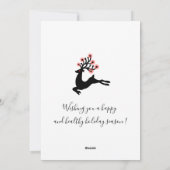 Vrede en vreugdeblauw gebergte sterren feestdagenkaart (Achterkant)