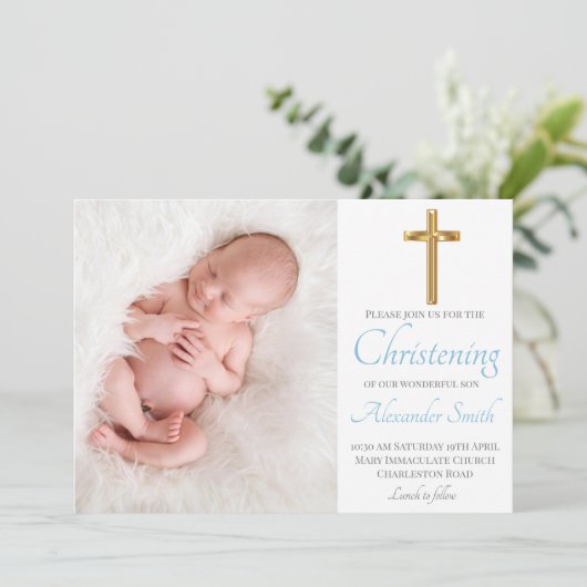 Vrede en vreugdevolle doop kaart (Staand voorkant)