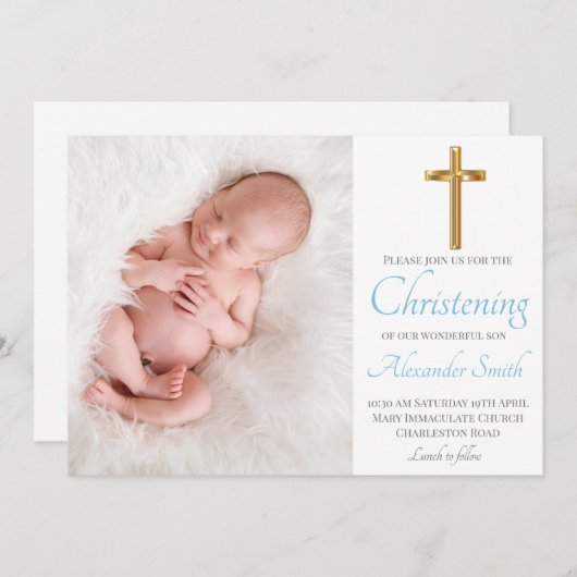 Vrede en vreugdevolle doop kaart (Voorkant / Achterkant)