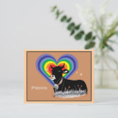 Vrede en vrijheid voor iedereen briefkaart (Staand voorkant)