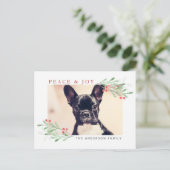 Vrede en vrolijk kerstBriefkaart Briefkaart (Staand voorkant)