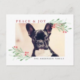 Vrede en vrolijk kerstBriefkaart Briefkaart