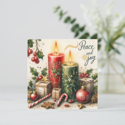 Vrede en vrolijk kerstfeest (Staand voorkant)