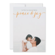 Vrede en vrolijke moderne Oranje Kaart voor Kerstm