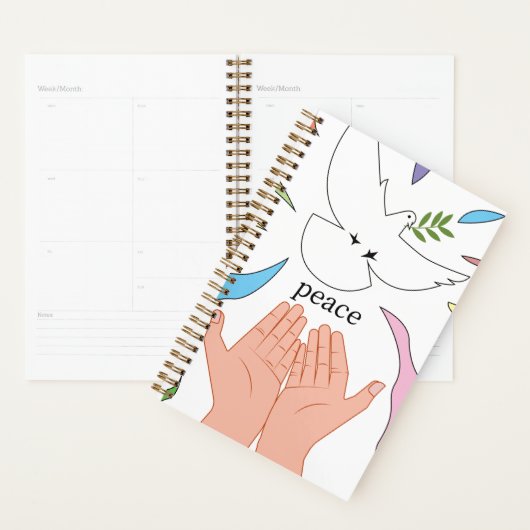 Vrede en warme planner boek (Display)