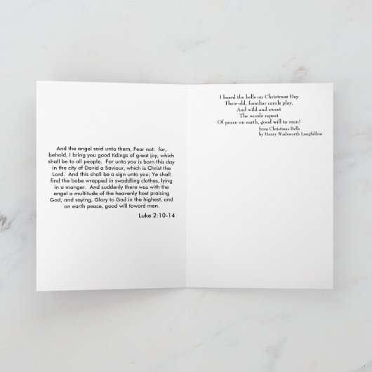 Vrede en zegeningen Glas in lood kerstkaart Feestdagen Kaart (Binnen)