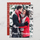 Vrede en zegeningen | Verticale foto Kerstmis Feestdagenkaart (Voorkant / Achterkant)