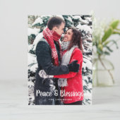 Vrede en zegeningen | Verticale foto Kerstmis Feestdagenkaart (Staand voorkant)
