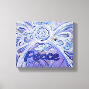 Vrede Engel Woord Kunst Verpakt Canvas Afdruk