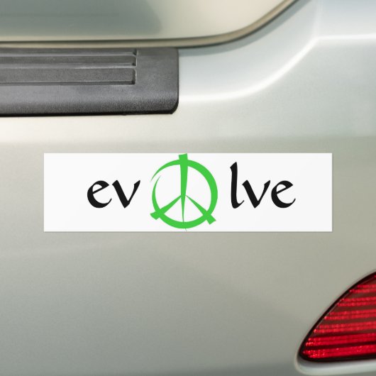 vrede, evolueren bumpersticker (Op auto)
