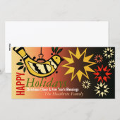 Vrede Feestdagen stemmen groet Feestdagenkaart (Voorkant / Achterkant)