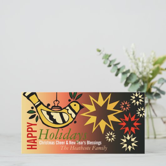 Vrede Feestdagen stemmen groet Feestdagenkaart (Staand voorkant)