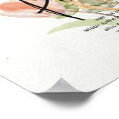 Vrede-Filippijnen 4:6 Oranje floraal Poster (Hoek)