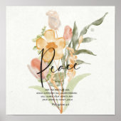 Vrede-Filippijnen 4:6 Oranje floraal Poster (Voorkant)