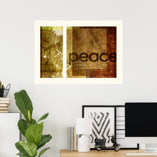 Vrede | Filippijnen 4:7 Poster (Thuiskantoor)