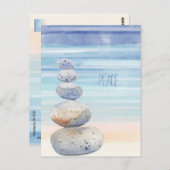 Vrede, gebalanceerde Rocks, zeeoor, verandering Briefkaart (Voorkant / Achterkant)