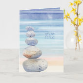 Vrede, gebalanceerde Rocks, zeeoor, wisselende gro Kaart (Gele Bloem)