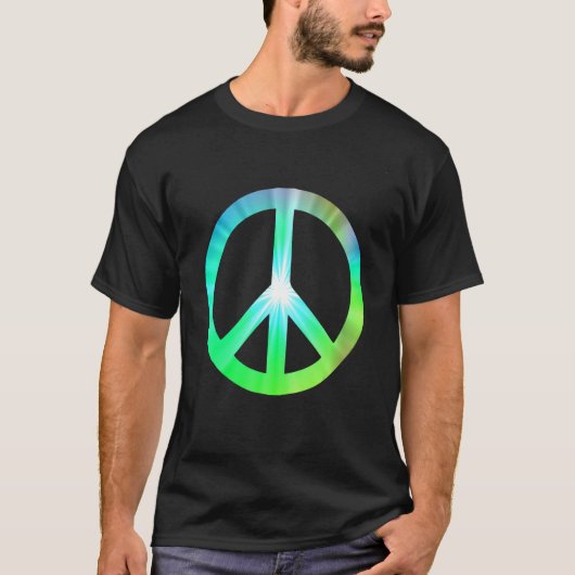 Vrede gebarenteken Kleurgradiënt Lichte hoop Vrede T-shirt (Voorkant)