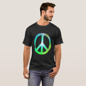 Vrede gebarenteken Kleurgradiënt Lichte hoop Vrede T-shirt (Voorkant volledig)