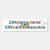 Vrede & Geduld Retro Pastel Rainbow Bubble Bumpersticker (Voorkant)