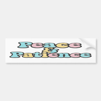 Vrede & Geduld Retro Pastel Rainbow Bubble Bumpersticker