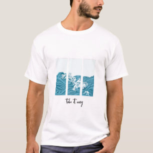 VREDE – Gedurfde, vervaagde tekst met duifsymbool T-shirt